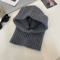 Knitted Woolen Winter Hat and Scarf with Earflaps