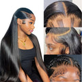 28 Inch 13x6 Lace Front Wigs Human Hair 220 Density Straight Lace Front Wigs Human Hair 15A Grade Brazilian Virgin HD Transparent Lace Frontal Wigs Human Hair for Women Glueless Wigs Pre Plucked