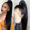 sdamey 360 Straight Lace Front Wigs Human Hair HD Transparant Full Lace Human Hair Wigs For Women 200 Density Wigs Human Hair Pre Plucked With Baby Hair 12A Brazilian Virgin Hair Natural Color 26inch