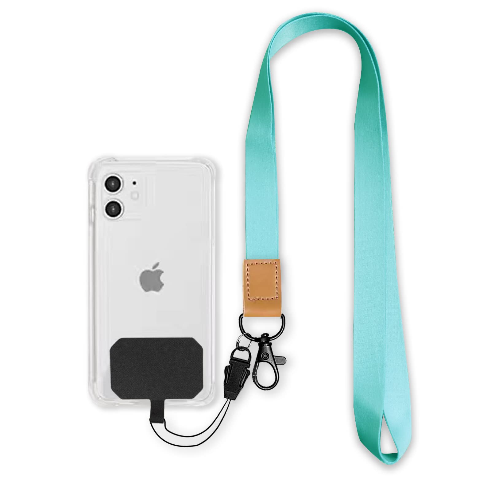 Qkari Phone Lanyard (3-Piece Set) Cell Phone Lanyard with Adjustable Detachable Neckstrap and Phone Tether，Fits Most Cell Phones.（B）