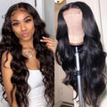 NewYou Body Wave Lace Front Wigs Human Hair for Women 4x4 Lace Closure Wigs Human Hair Pre Plucked 180% Density Brazilian Glueless Wigs Human Hair 32 Inch