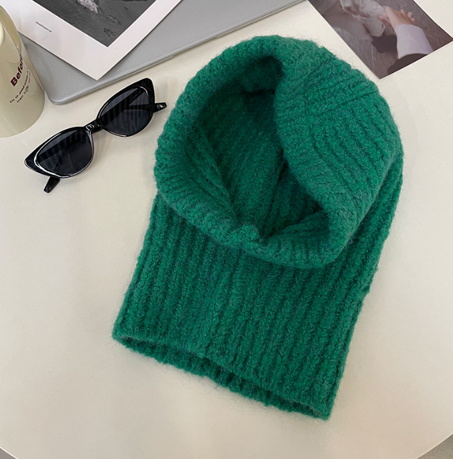 Knitted Woolen Winter Hat and Scarf with Earflaps